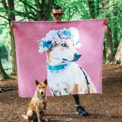 Custom Dog Blankets Personalized Pet Photo Blankets Painted Art Portra