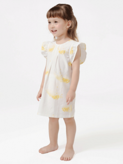 55% Mulberry Silk Lovely Printed Silk Dress For Girls