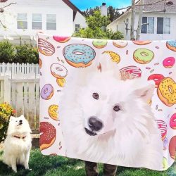 Custom Dog Blankets Personalized Pet Photo Blankets Painted Art Portrait