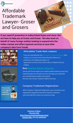 Affordable Trademark Lawyer-Groser and Grosers