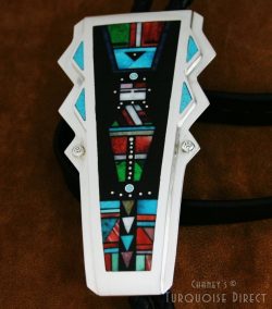 JIMMY HARRISON YEI INLAY BOLO TIE