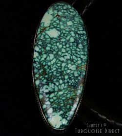 SAMMIE KESCOLI BEGAY PEACOCK SPIDERWEB VARISCITE INGOT BOLO TIE