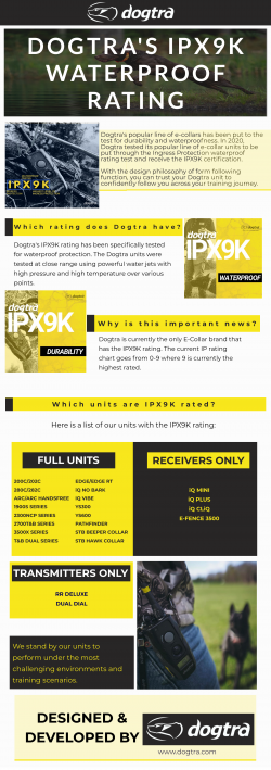 DOGTRA’S IPX9K WATERPROOF RATING