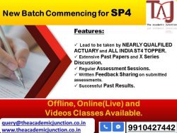 SP4_Ch 4 and 11 By Silky Lamba | Experienced Faculty | Actuarial Science