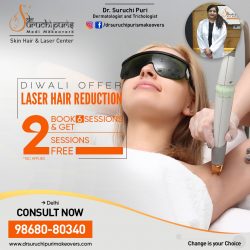 DIWALI OFFER ON LASER HAIR REDUCTION IN DEHLI – DR. SURUCHI PURI