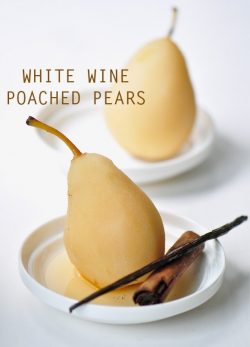 White Wine Poached Pears