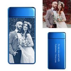 Scrub Black | Custom Engraved Photo Lighter | Electric Cigarette Lighter | For Father