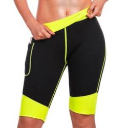 Hot Neoprene Sauna Sweat Pants with Side Pocket Workout Thighs Slimmin – Nebility