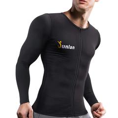 Men Zipper Compression Shirt Long Sleeve