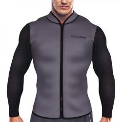 Men’s Best Neoprene Wetsuit Jacket with Front Zipper Long Sleeves