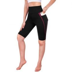 Women High Waist Sauna Sweat Shorts With Pocket – Nebility