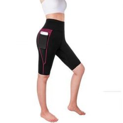 Women High Waist Sauna Sweat Shorts With Pocket – Nebility