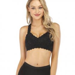 Breathable Racerback Padded Lace Bralette