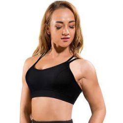 Womens 3 Cross Back Straps Full Coverage Sports Bra – Nebility