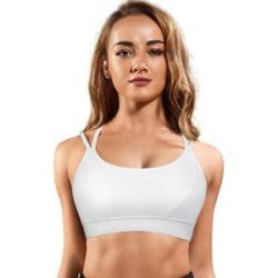 Womens 3 Cross Back Straps Full Coverage Sports Bra – Nebility