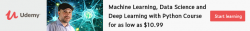Machine Learning and data Science Udemy Courses