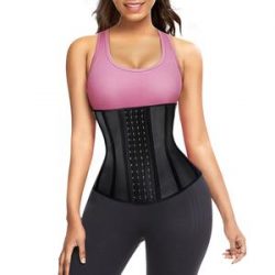 Black Mesh Slim Waist Trainer Corset For Women Sports – Nebility