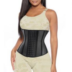 Black Mesh Slim Waist Trainer Corset For Women Sports – Nebility