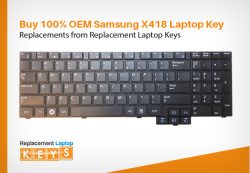 Buy 100% OEM Samsung X418 Laptop Key Replacements from Replacement Laptop Keys