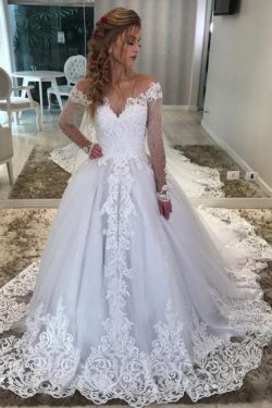 Modern Hochzeitskleider Mit Ärmel | Brautkleider A linie Spitze