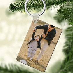 Custom Photo Keychain Rectangle Shaped | Gift For Dad