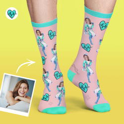 Custom Nurse Socks Add Pictures And Name