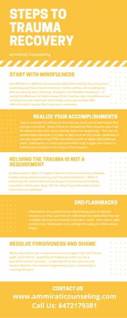 Important Steps to Trauma Recovery – Ammirati Counseling