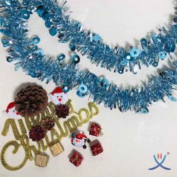 Hexing Wholesale Christmas Circle Tinsel Foil Garland Best Quality Party Festive Items