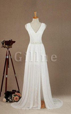 Abito da Sposa Formale E Informale Semplice in Pizzo in Chiffon A-Line – Gillne.it