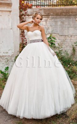 Abito da Sposa Naturale in Tulle Allacciato con Fiocco Radiosa – Gillne.it