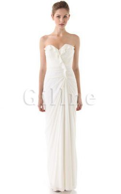 Abito da Sposa Senza Maniche con Piega con Festone Laterale Schiena Nuda a Spiaggia – Gill ...