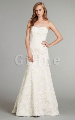 Abito da Sposa Senza Maniche Schiena Nuda Naturale Senza Spalline Vintage – Gillne.it