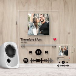 Custom Spotify Code Acrylic Music Plaque & Keychain Set Personalized Photo Decoration