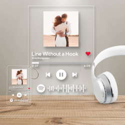 Spotify Glass Custom Music Plaques Scannable Spotify Code Frame With A Free Same Design Keychain ...