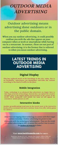 Latest Trends in Outdoor Media Advertising