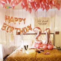 21st Pink & Gold Balloon Gift