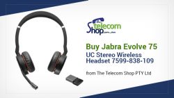 Buy Jabra Evolve 75 UC Stereo Wireless Headset 7599-838-109 from The Telecom Shop PTY Ltd