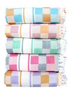 Yathvika Big Checked Cotton Colour Towel