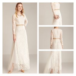 White Lace Prom Dresses Online from SheinProm