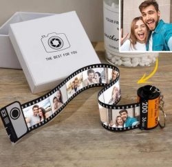 Custom Camera Roll Keyring Personalized Multiphoto Personal Film Roll 5-20 Pictures