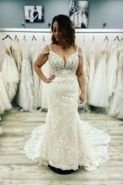 Designer Brautkleid Meerjungfrau Spitze | Hochzeitskleider Günstig