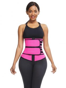 FeelinGirl Neoprene Waist Trimmer Belt | Double Belt Waist Trainer