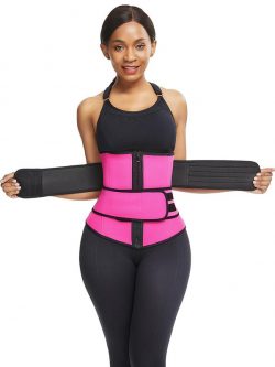 FeelinGirl Neoprene Waist Trimmer Belt | Double Belt Waist Trainer