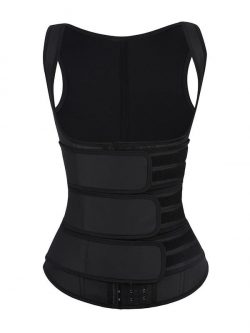 FeelinGirl Plus Size Waist Trainer Vest With 3 Rows of Eye and Hook