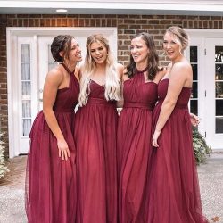 Sweetheart strapless Convertible Floor Length Bridesmaid Dresses