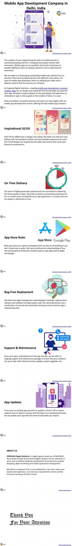 Mobile App Development Company in Delhi, India