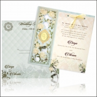 Modern Designer Floral Wedding Card – KNKA8051