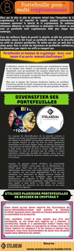 Portefeuille multi cryptomonnaie