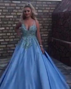 Abendkleider Lang Blau | Ballkleider Prinzessin