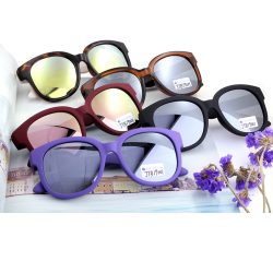 Round Mirror Lenses Plastic Sunglasses